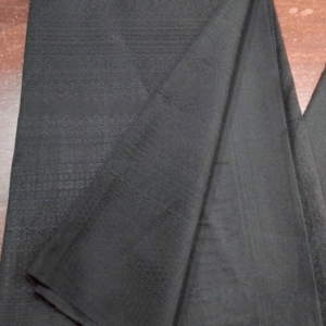 ผ้าไหมยกดอก ลายลูกแก้ว ทอมือ 100% สีดำสนิท