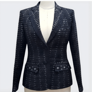 เสื้อสูทไหมมัดหมี่ลายโฮล แขนยาว ทรงสุภาพ